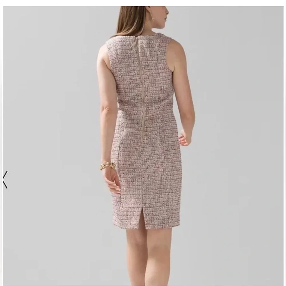 White House Black Market Tweed Sheath Dress size 10 - Picture 2 of 6